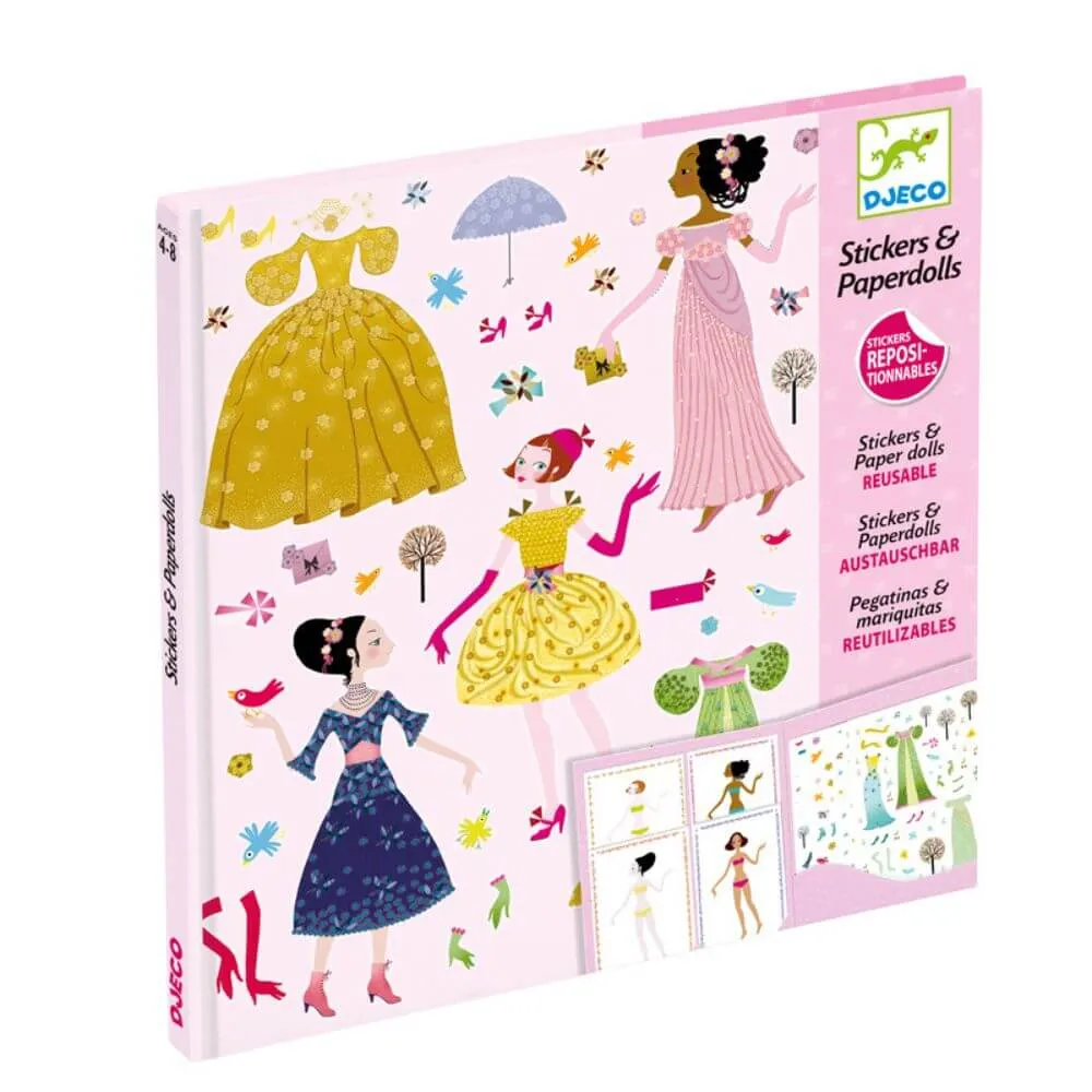 Djeco Dresses Through Seasons Stickers & Paper Dolls
