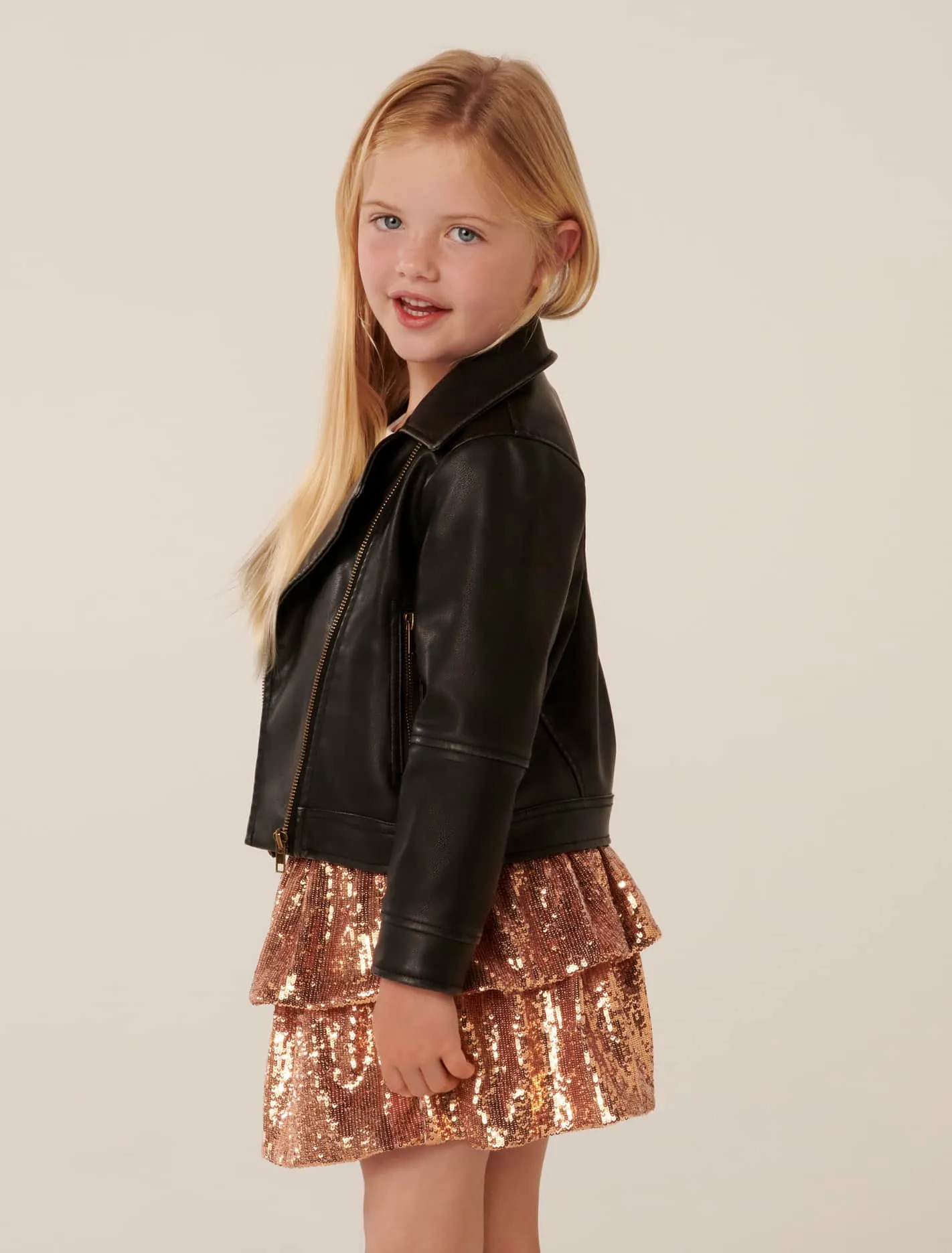 Dominique Girls Biker Jacket