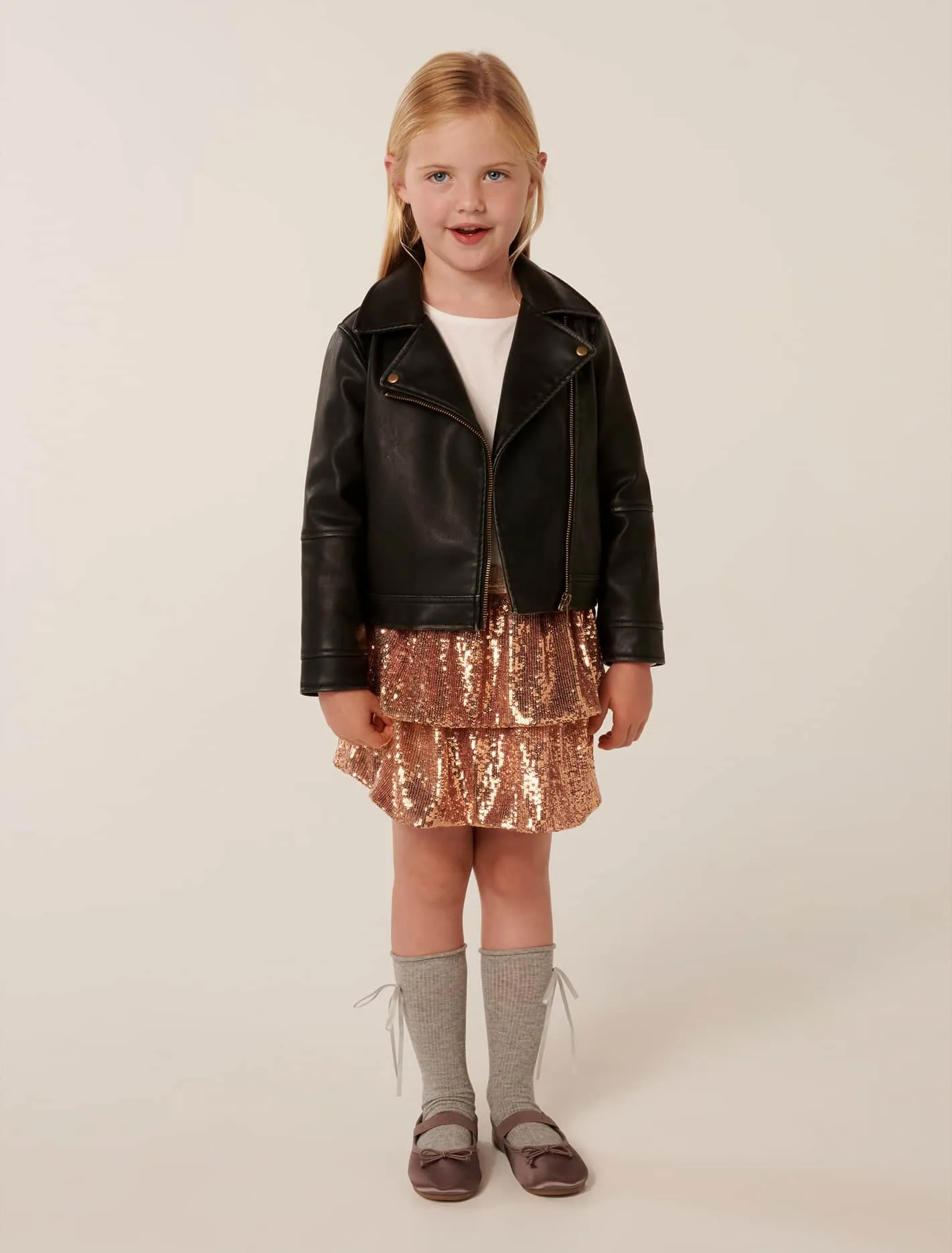 Dominique Girls Biker Jacket