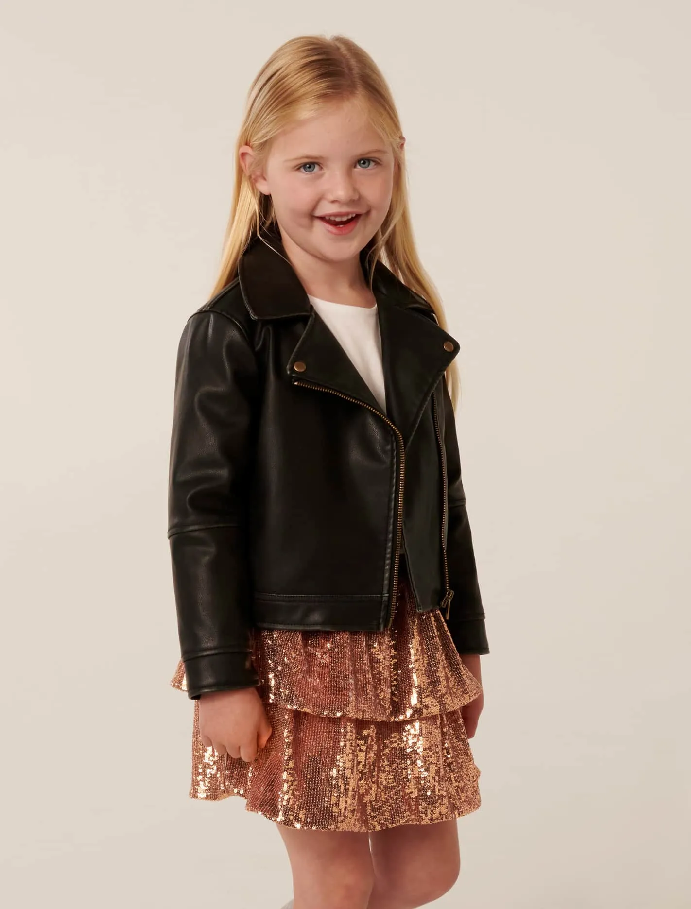 Dominique Girls Biker Jacket