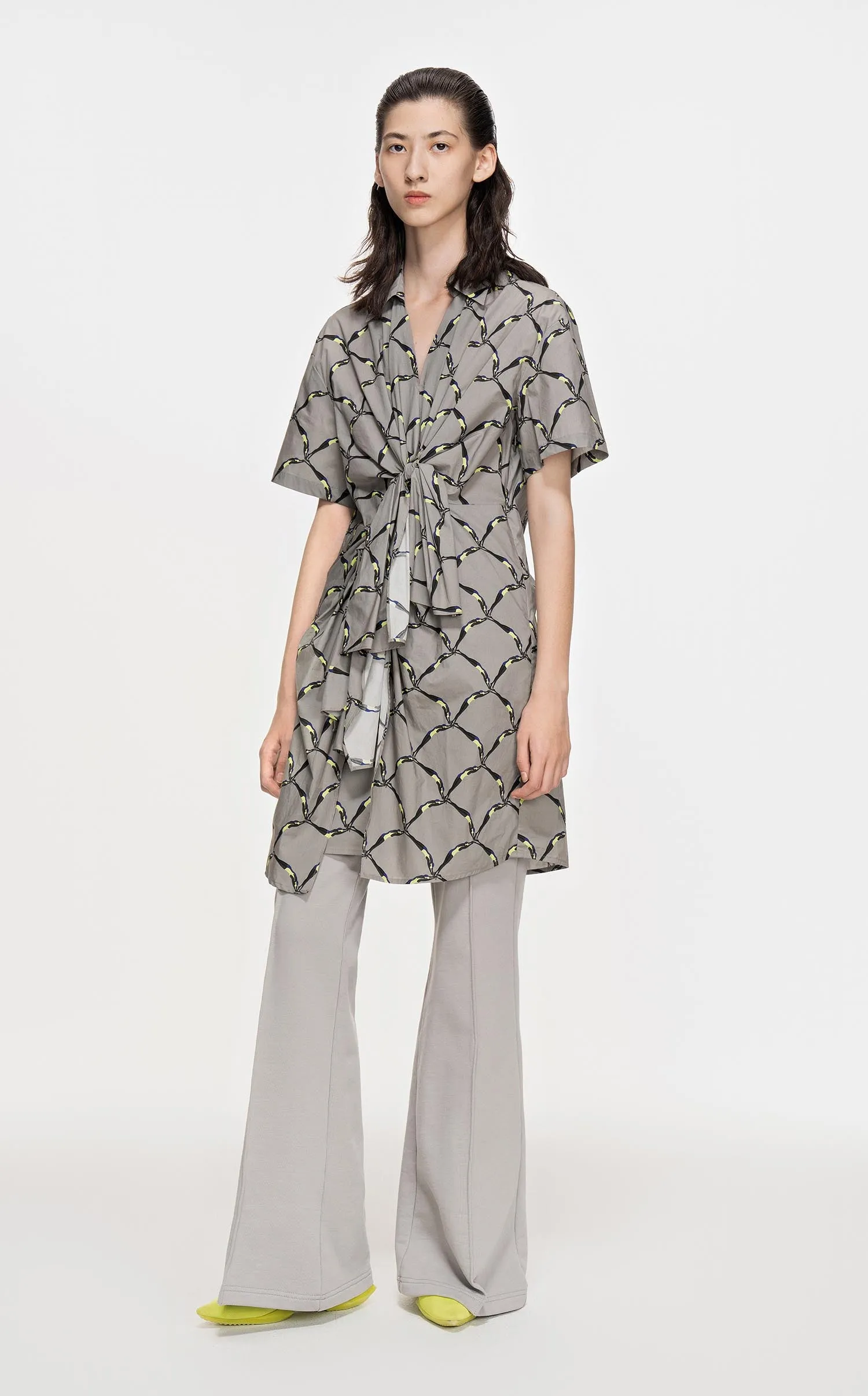 Dresses / JNBY Full Print Short Sleeve Dress (100% Cotton)