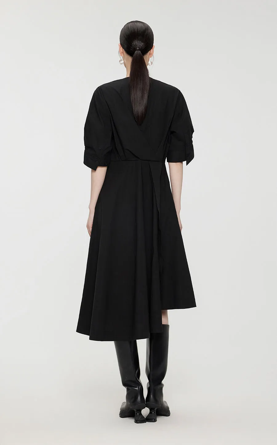Dresses/JNBY Wrap Short-sleeved Above-the-knee Dresses