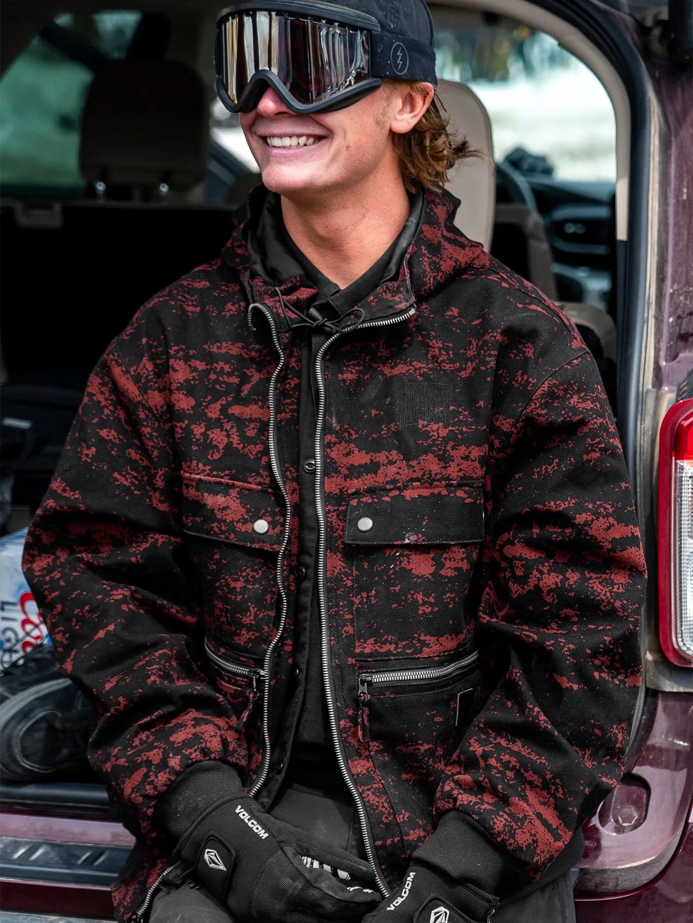 Dustbox Jacke - MAROON CAMO