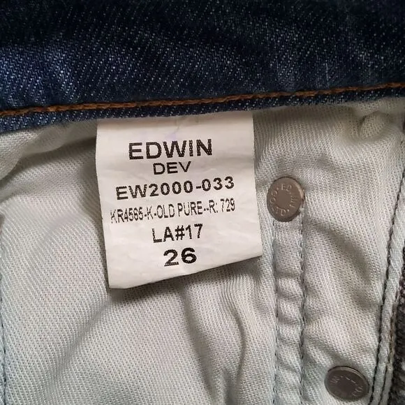 Edwin Ankle Slim Leg Denim Jeans Size 26 NWOT