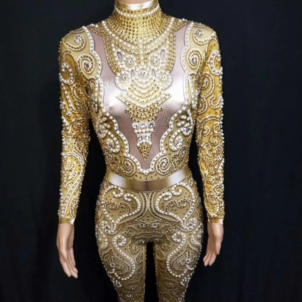 Elegant Pearls  Jumpsuit