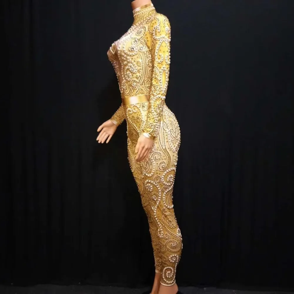 Elegant Pearls  Jumpsuit