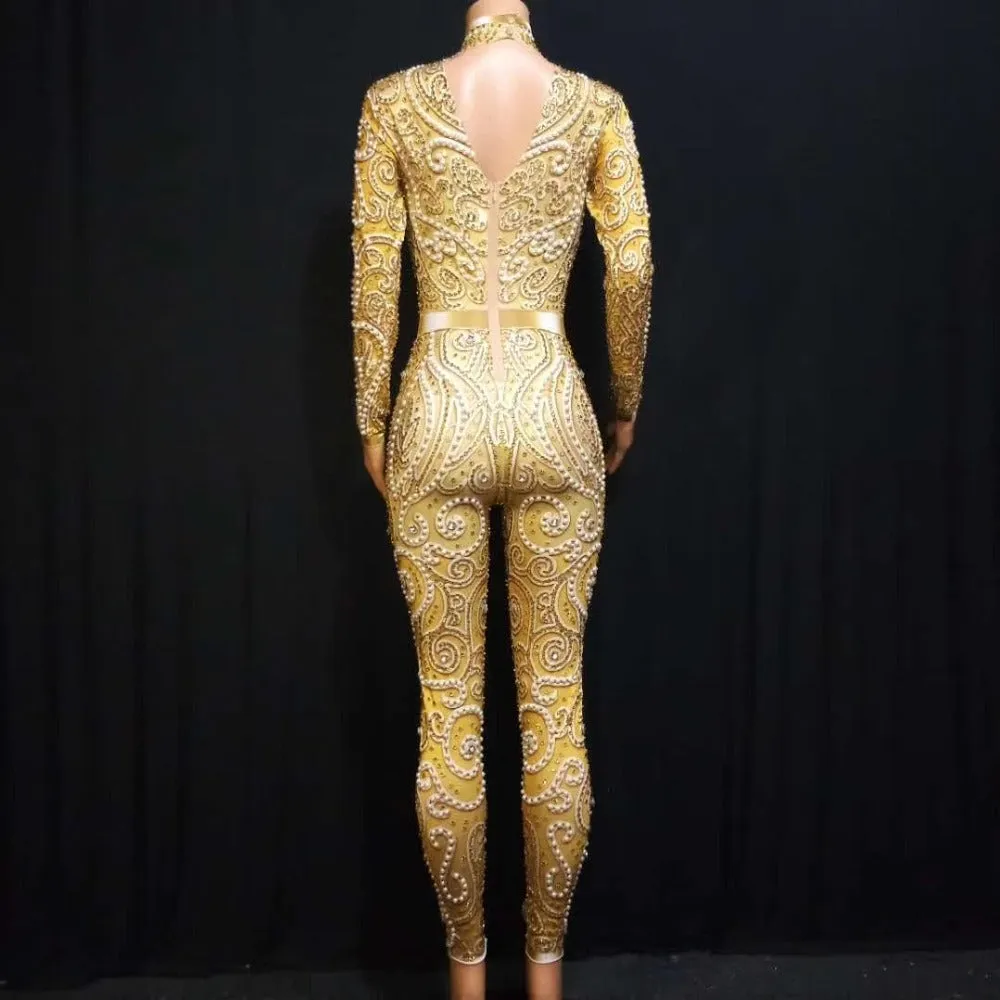 Elegant Pearls  Jumpsuit