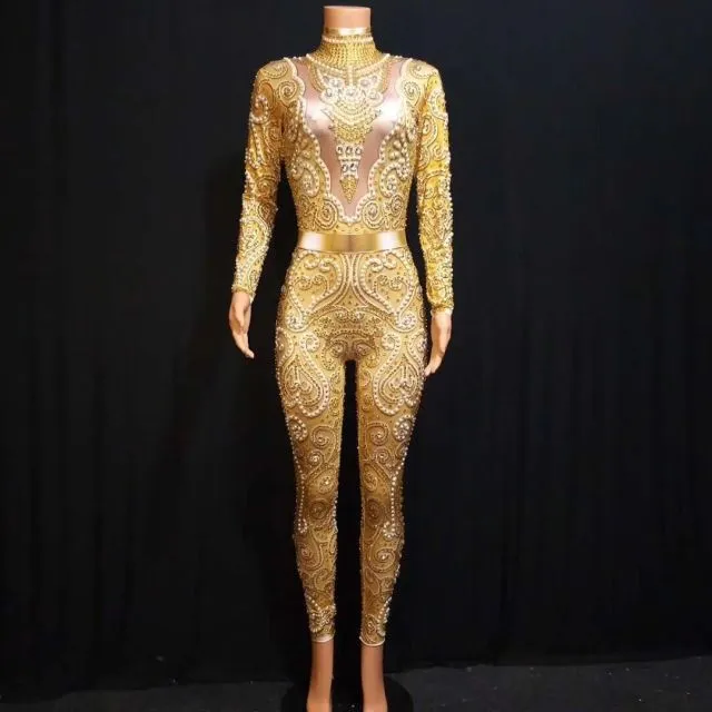 Elegant Pearls  Jumpsuit