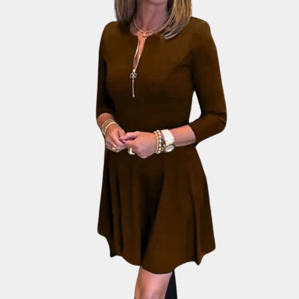 Elegant women's zippered dress