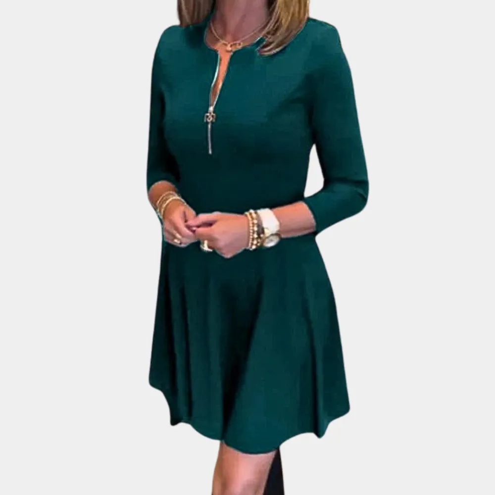 Elegant women's zippered dress