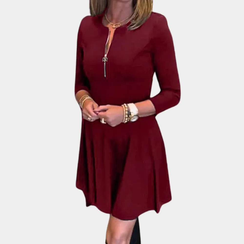 Elegant women's zippered dress