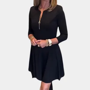 Elegant women's zippered dress
