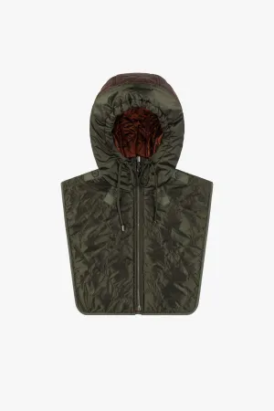 Elements Quilt Zip Hood - Dark Olive / Amber