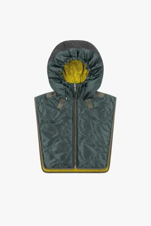 Elements Quilt Zip Hood - Mineral Green / Chartreuse