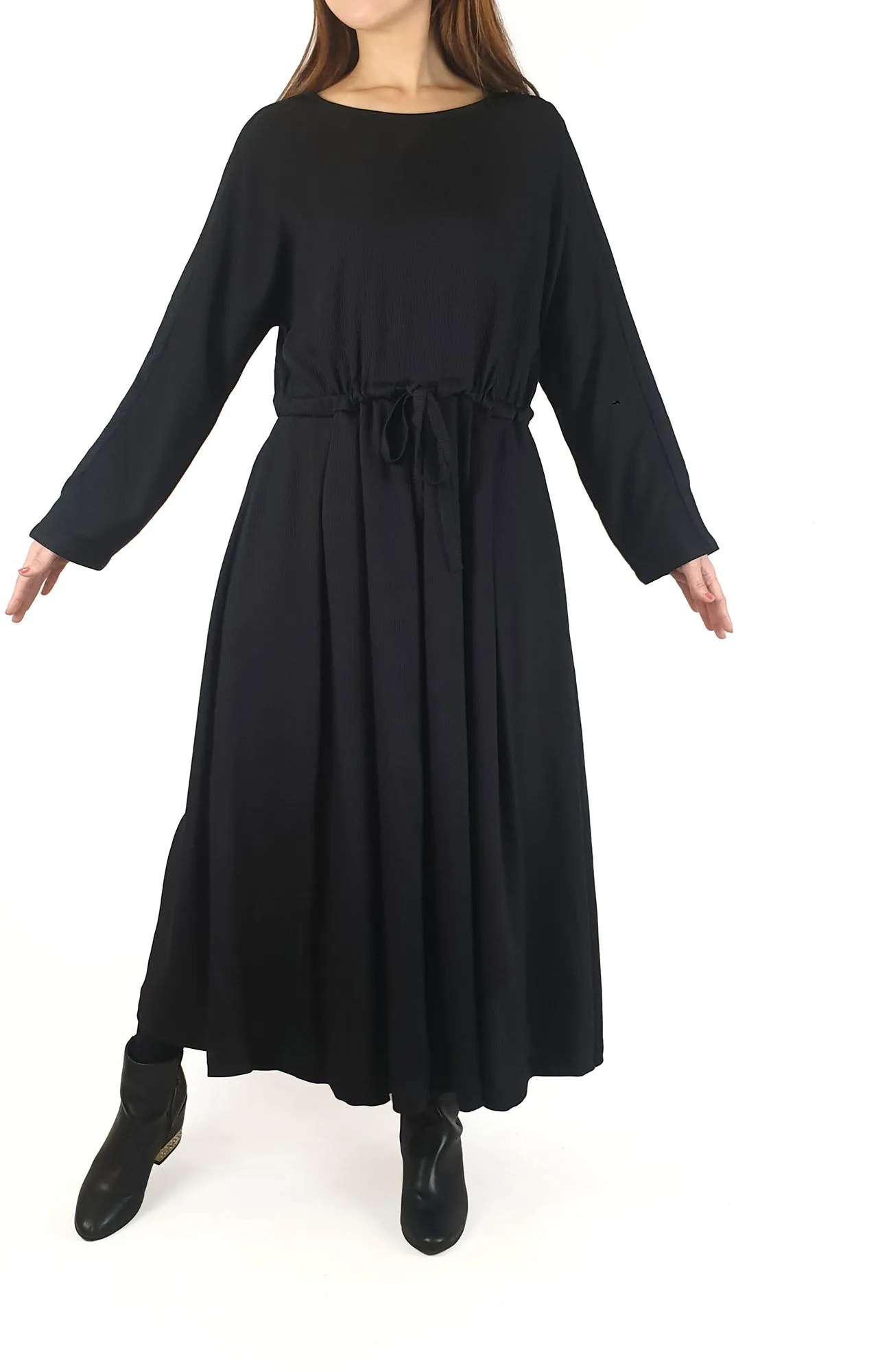 Elk black ribbed long sleeve "Sira" dress size 10 (as new, for sale on Elk website now!)