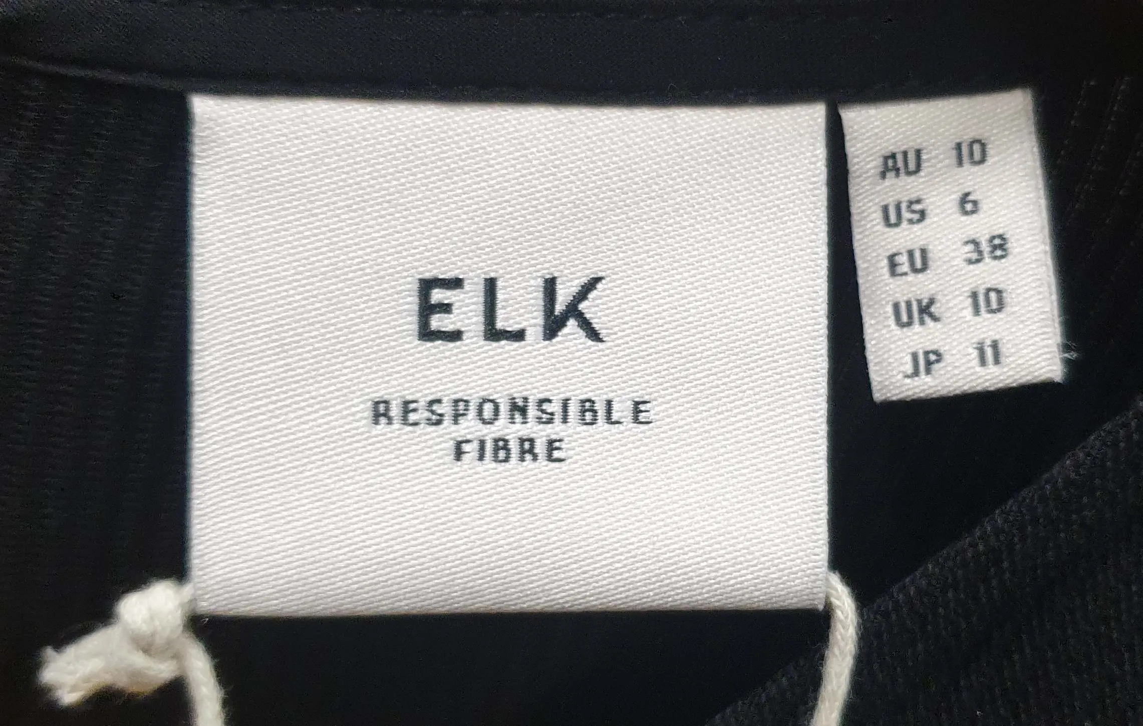 Elk black ribbed long sleeve "Sira" dress size 10 (as new, for sale on Elk website now!)