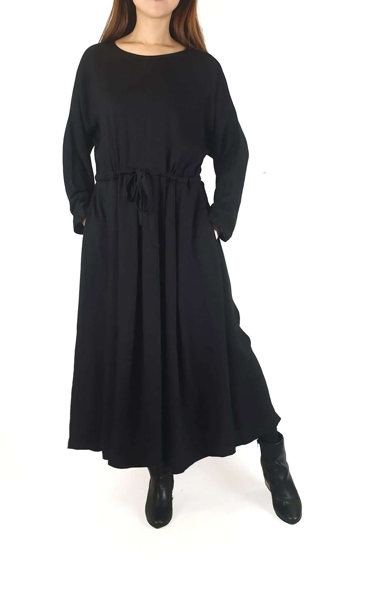 Elk black ribbed long sleeve "Sira" dress size 10 (as new, for sale on Elk website now!)