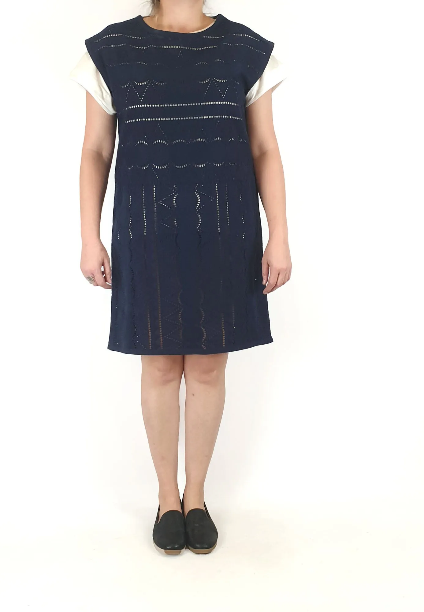 Elk navy cotton dress size 14