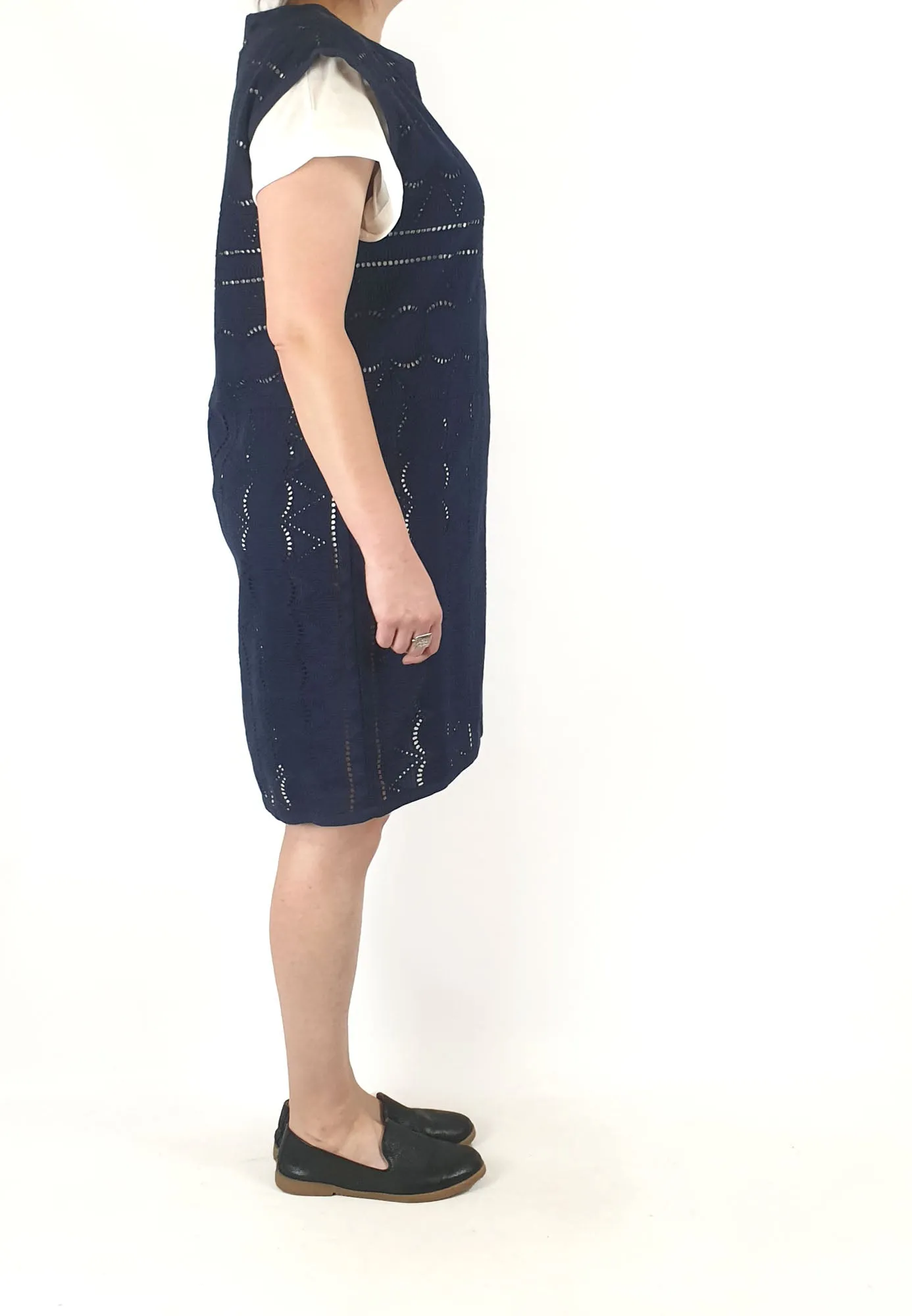 Elk navy cotton dress size 14