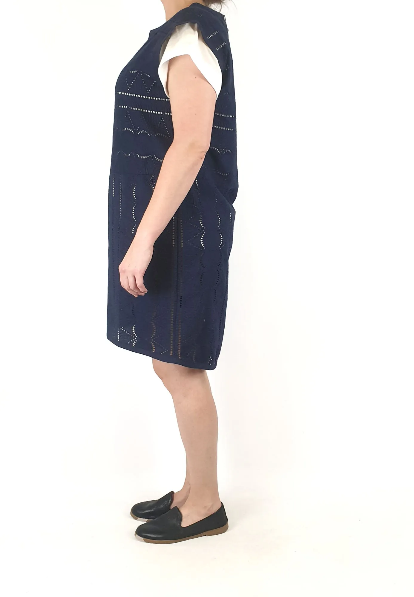 Elk navy cotton dress size 14
