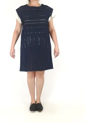 Elk navy cotton dress size 14