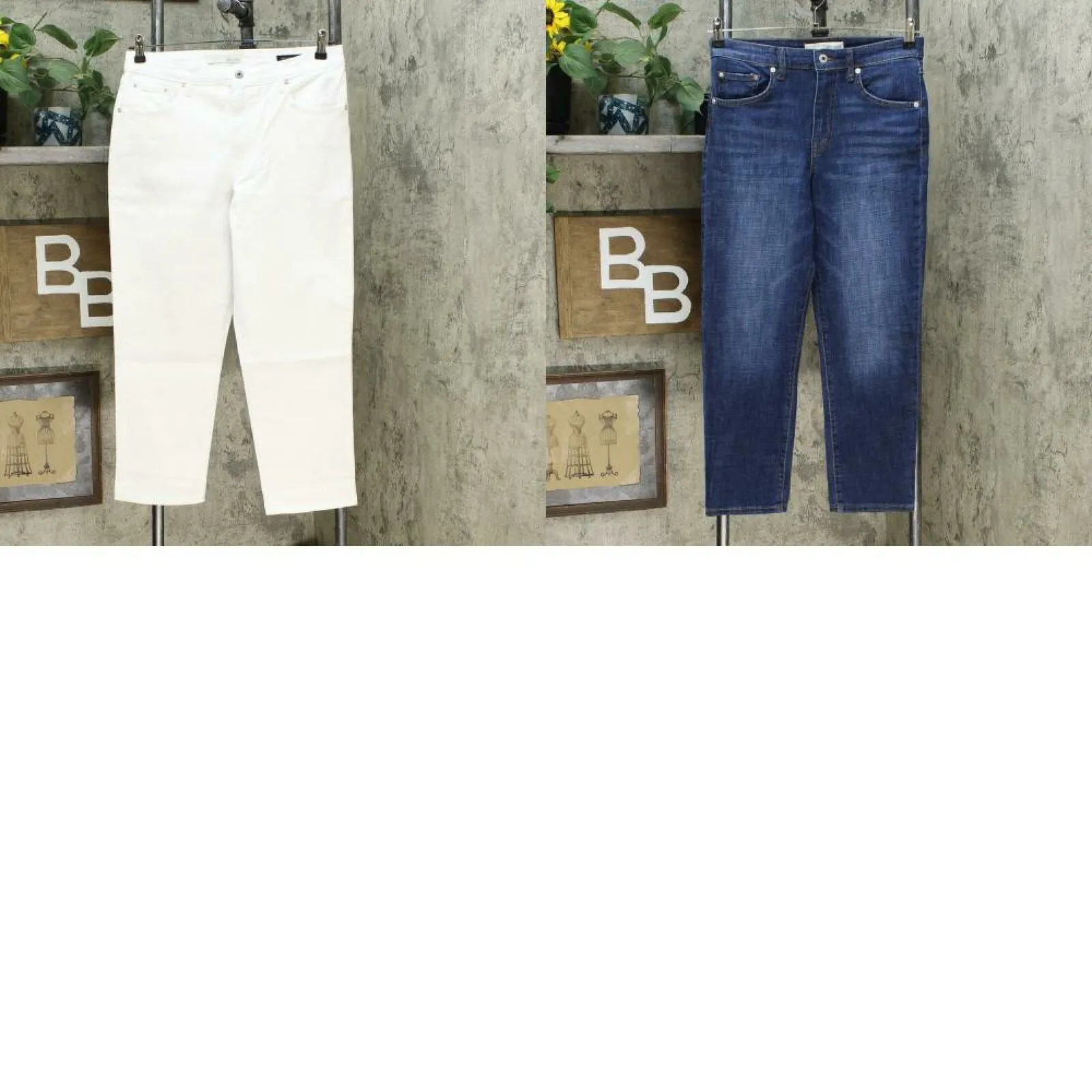 Ella Moss Women's High Rise Slim Straight Ankle Jeans