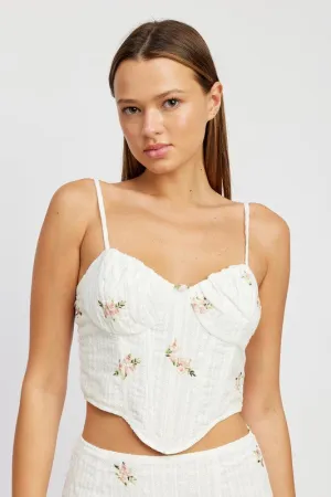 Emory Park HANKY HEM CORSET TOP