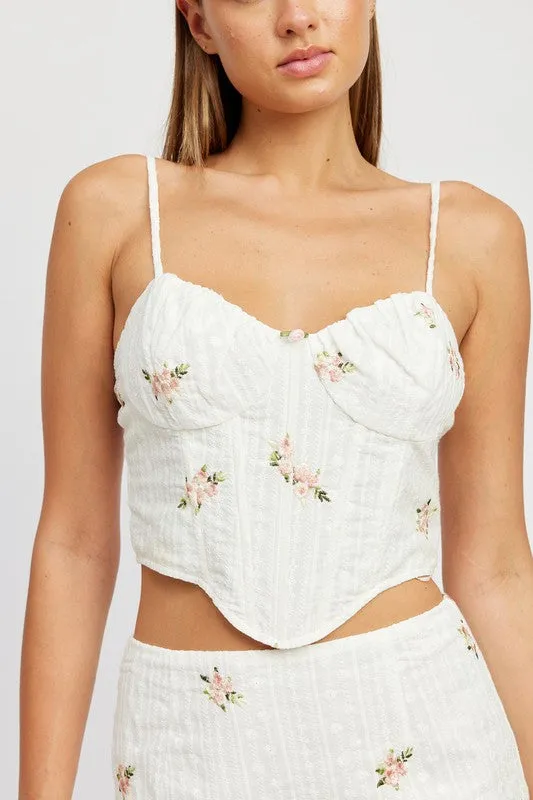 Emory Park HANKY HEM CORSET TOP