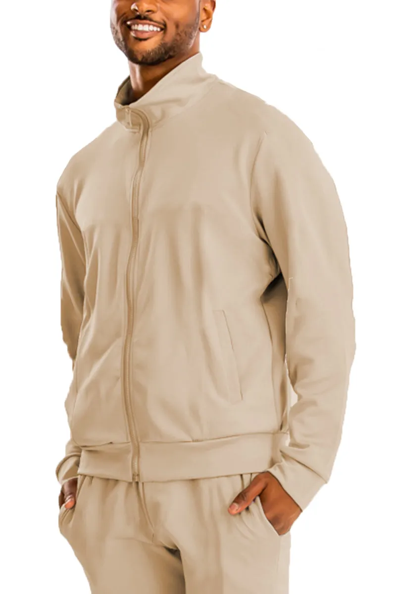 Essential Basic Plain Solid Track Jacket