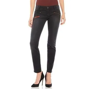 Etienne Marcel Jeans Black Moto Skinny Jeans Size 24