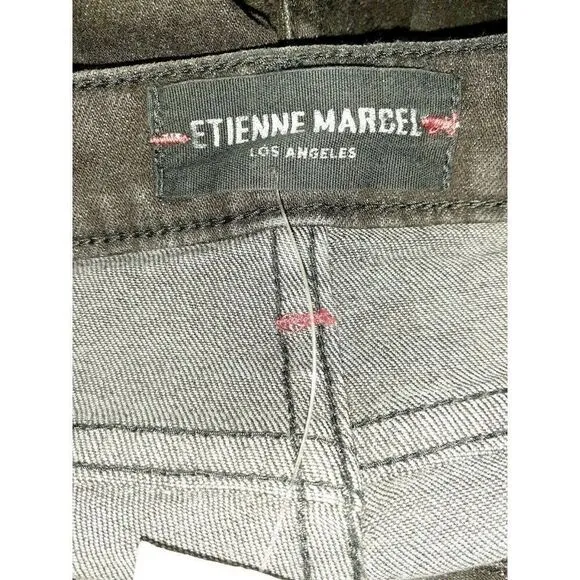 Etienne Marcel Jeans Black Moto Skinny Jeans Size 24