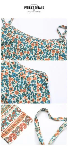 European style Sleeveless Printed Summer Jumpsuits