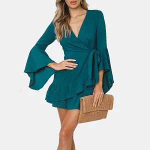 Explosive Lotus Leaf Lace Dress