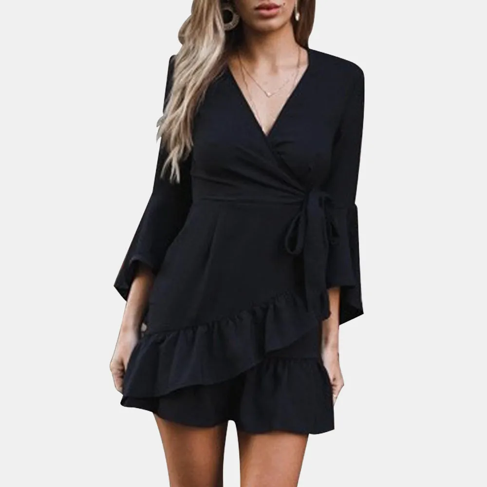 Explosive Lotus Leaf Lace Dress