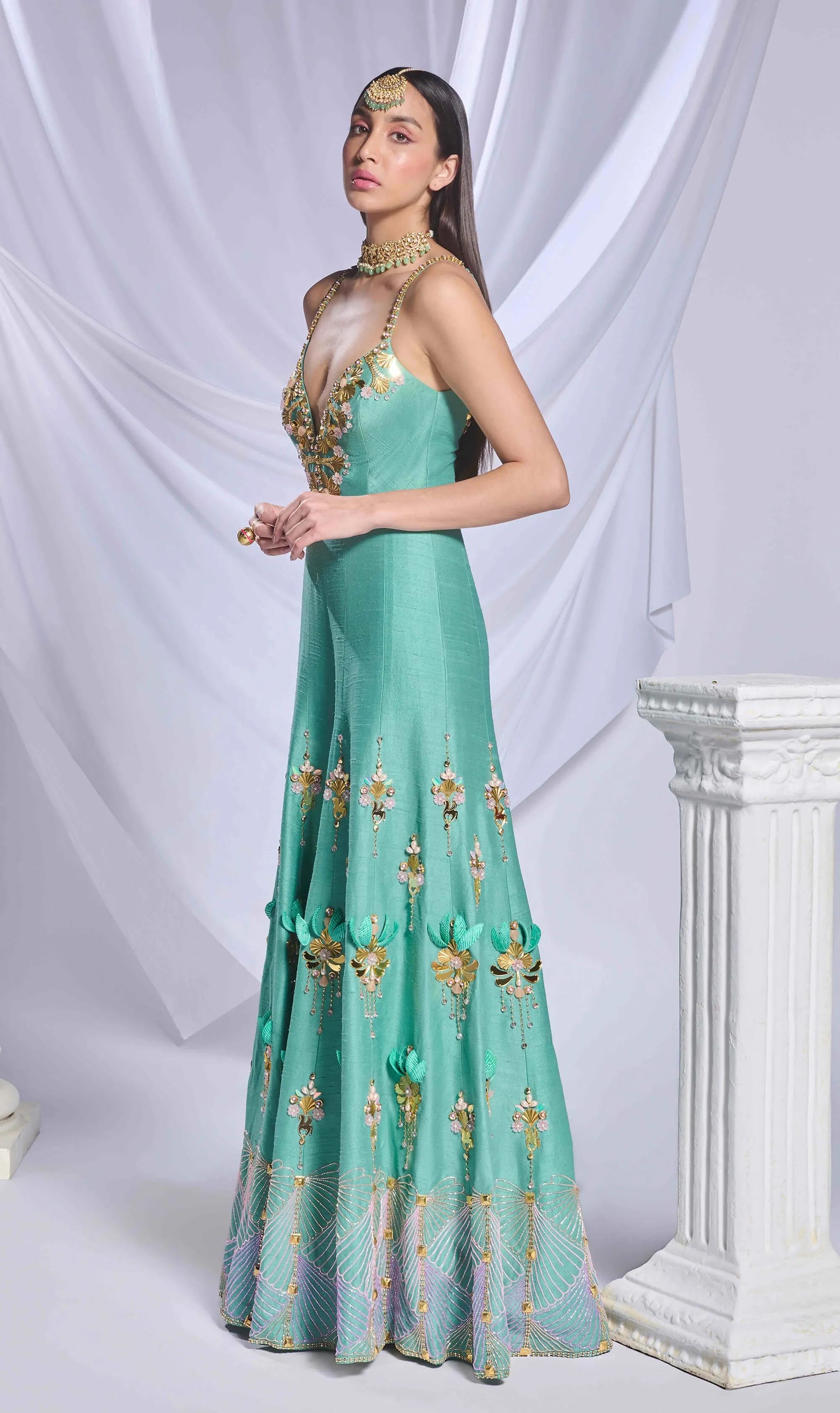Fairy teal green jumpsuit