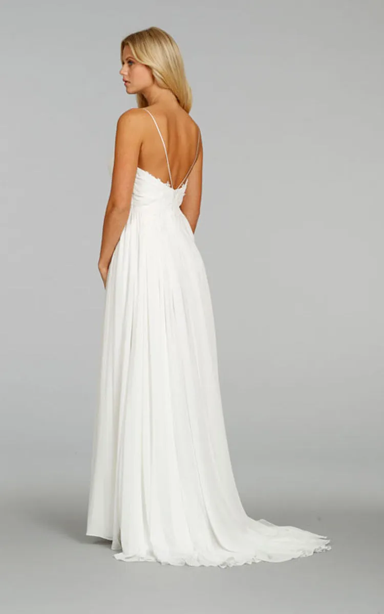 Fantastic Spaghetti Strap A-line Dress With Jeweled Flower-702356