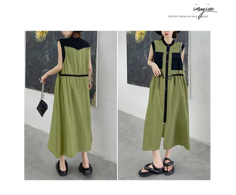 Fashion Summer Sleeveless Long Shirts Dresses