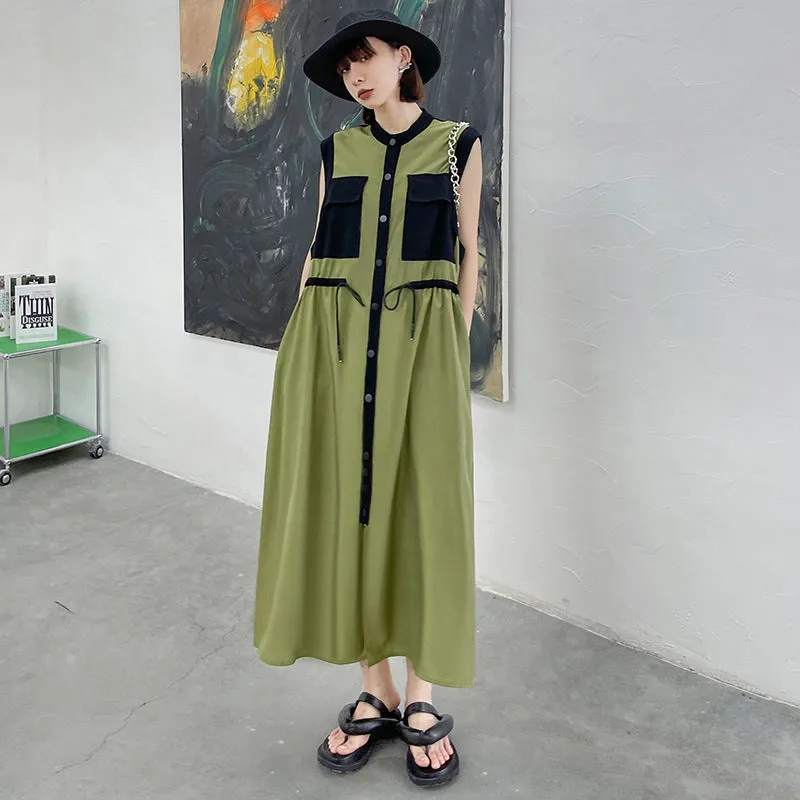 Fashion Summer Sleeveless Long Shirts Dresses