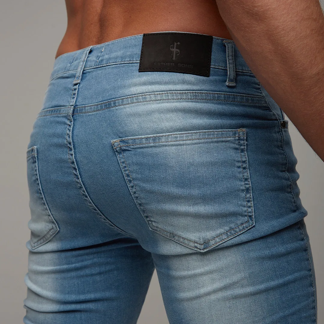 Father Sons Slim Stretch Light Blue Jeans - FSH128