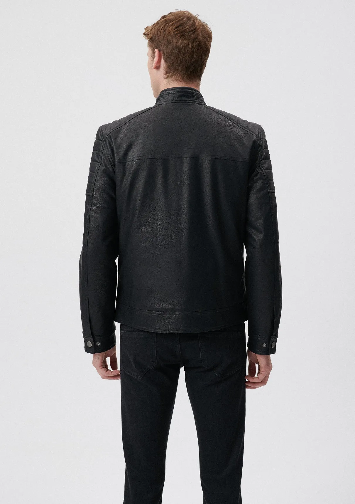 Faux Leather Black Jacket