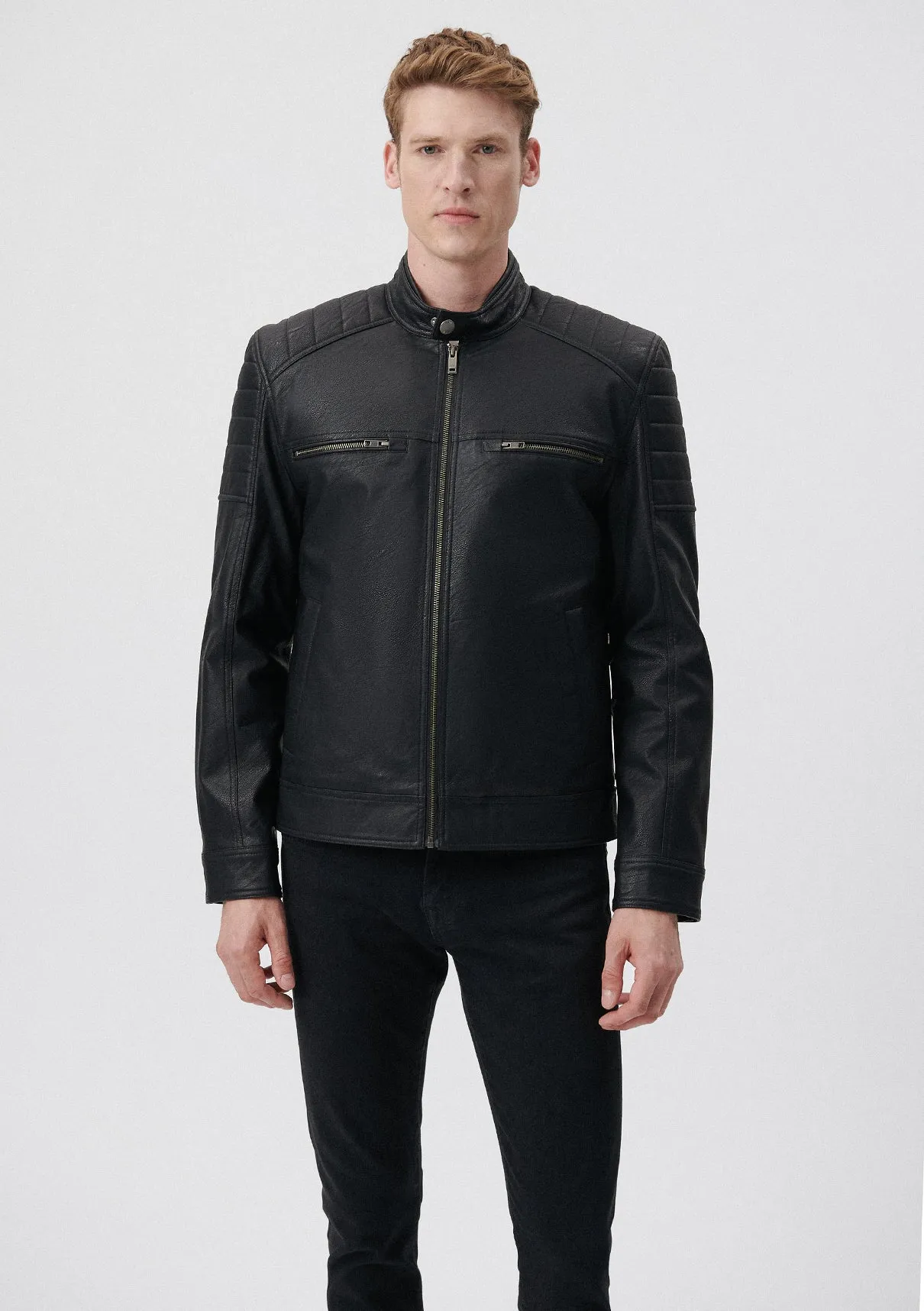 Faux Leather Black Jacket