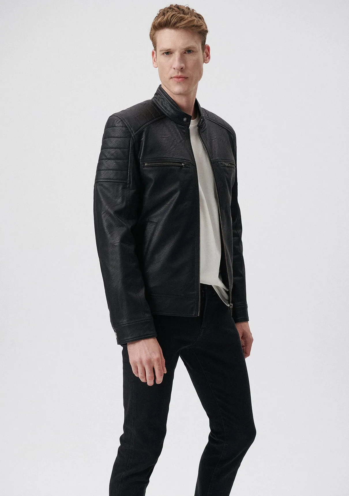 Faux Leather Black Jacket
