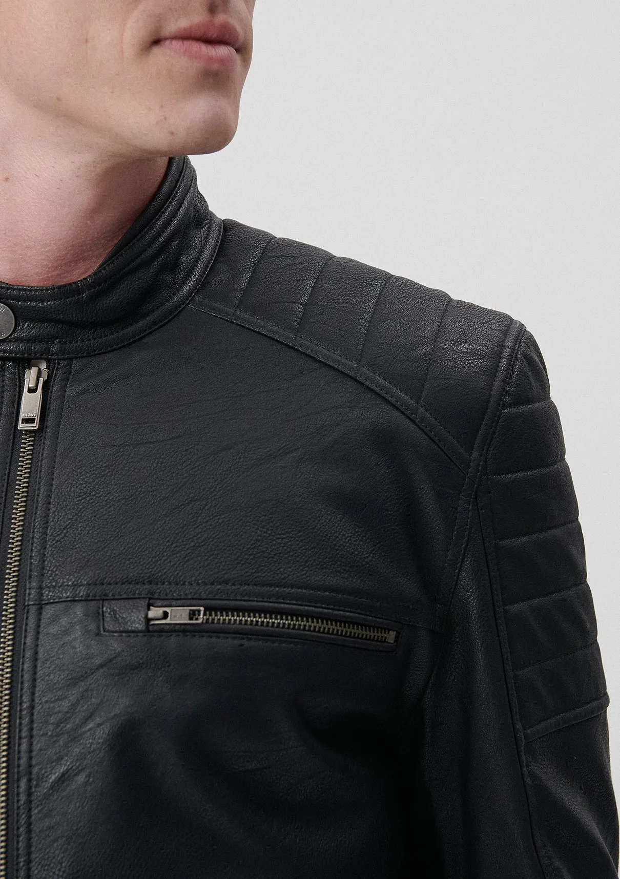 Faux Leather Black Jacket