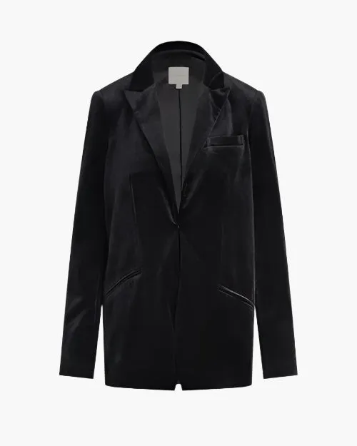 FAVORITE DAUGHTER | The Velvet Blazer | Black