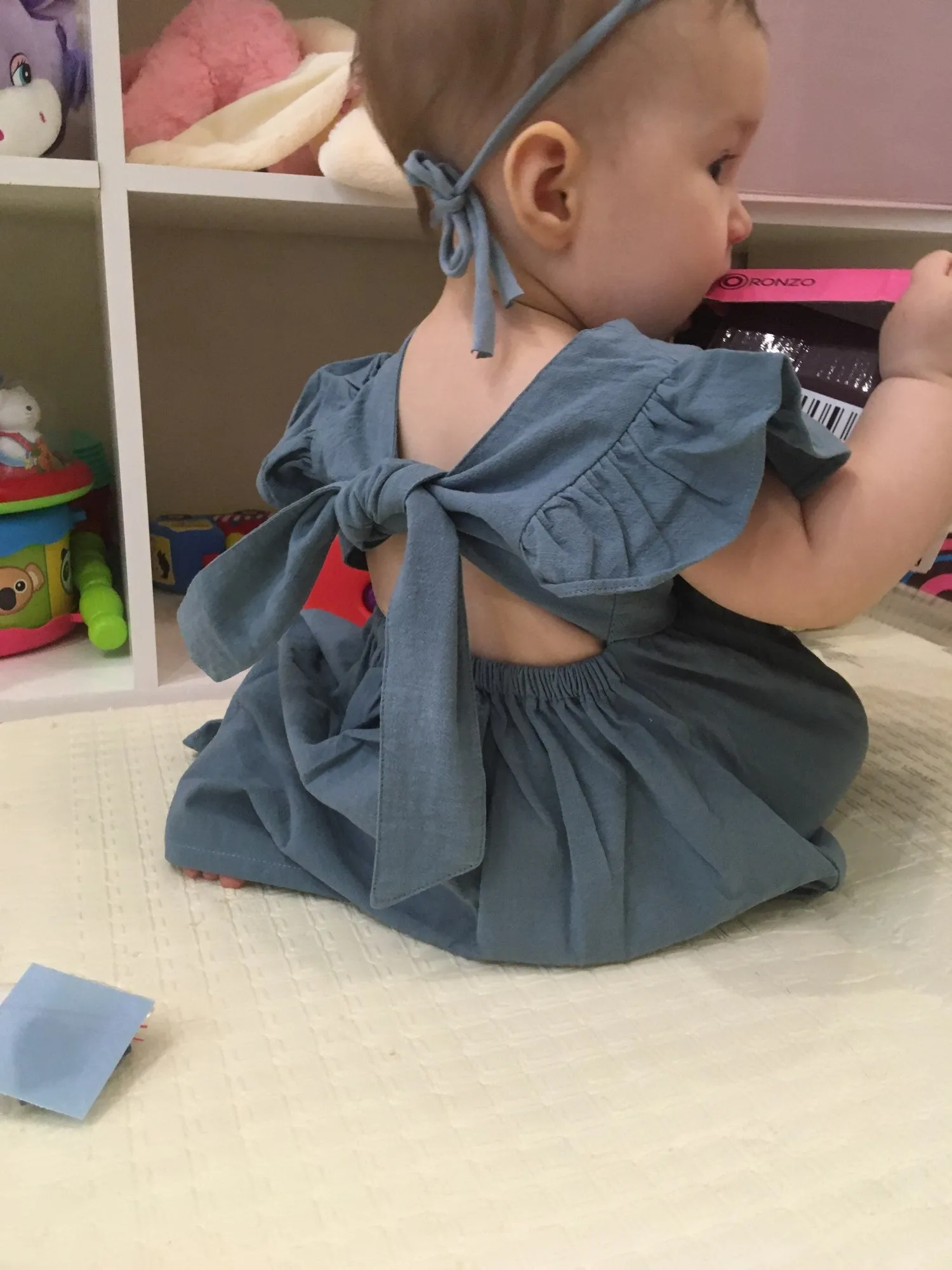 Flare Open tie back dress