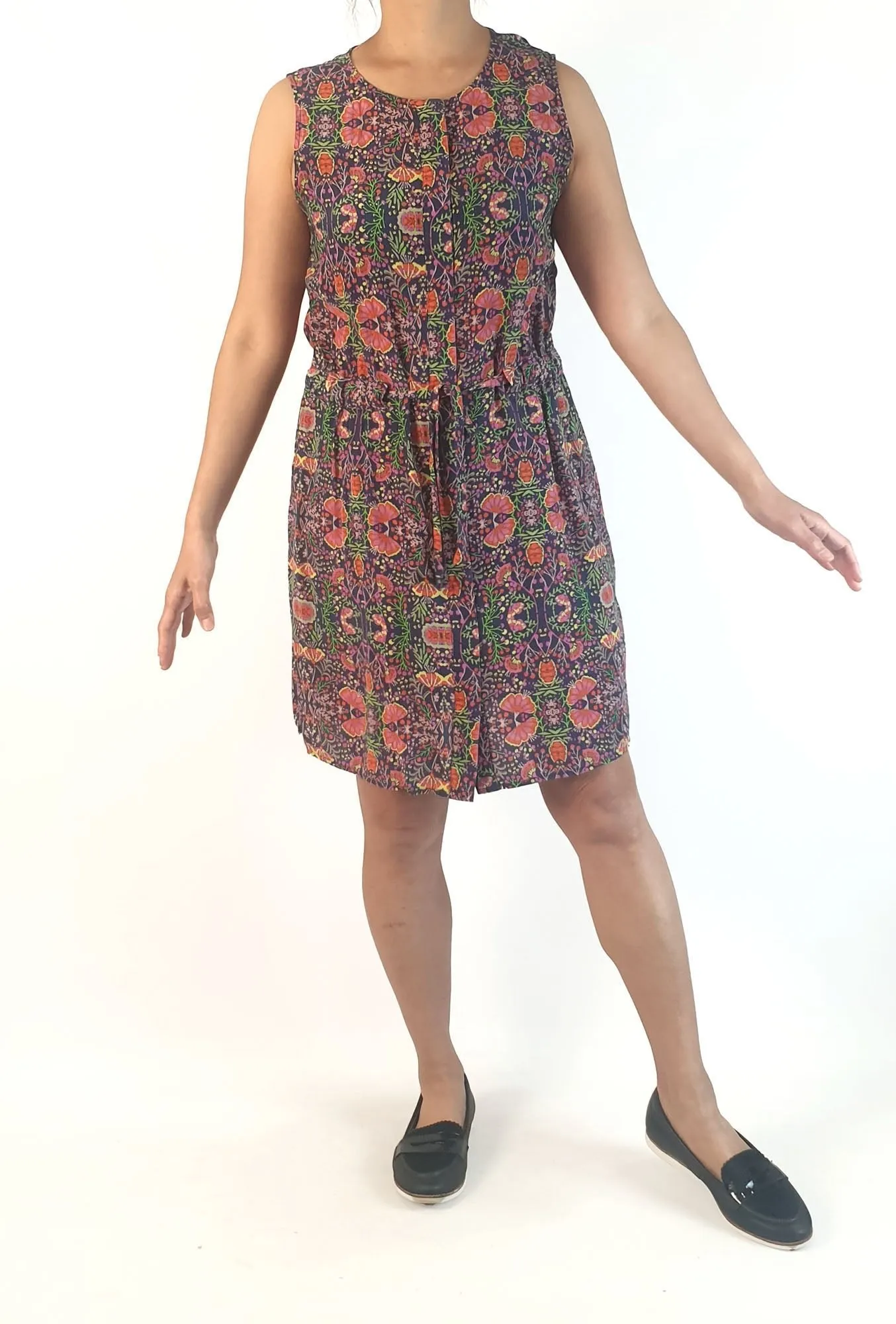 Floral silk dress size 10