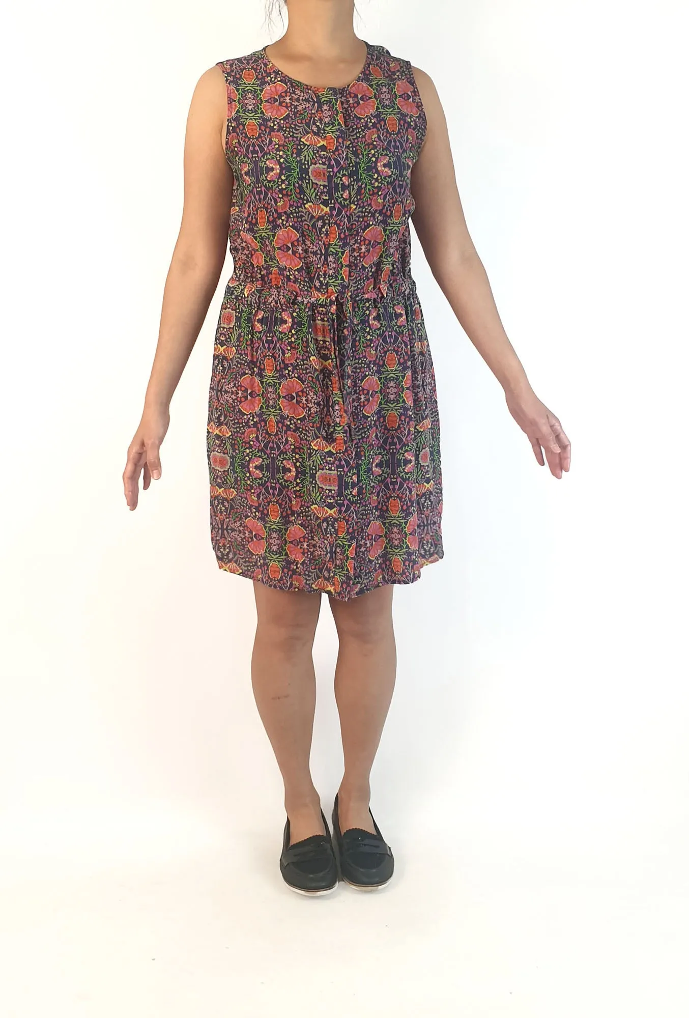 Floral silk dress size 10