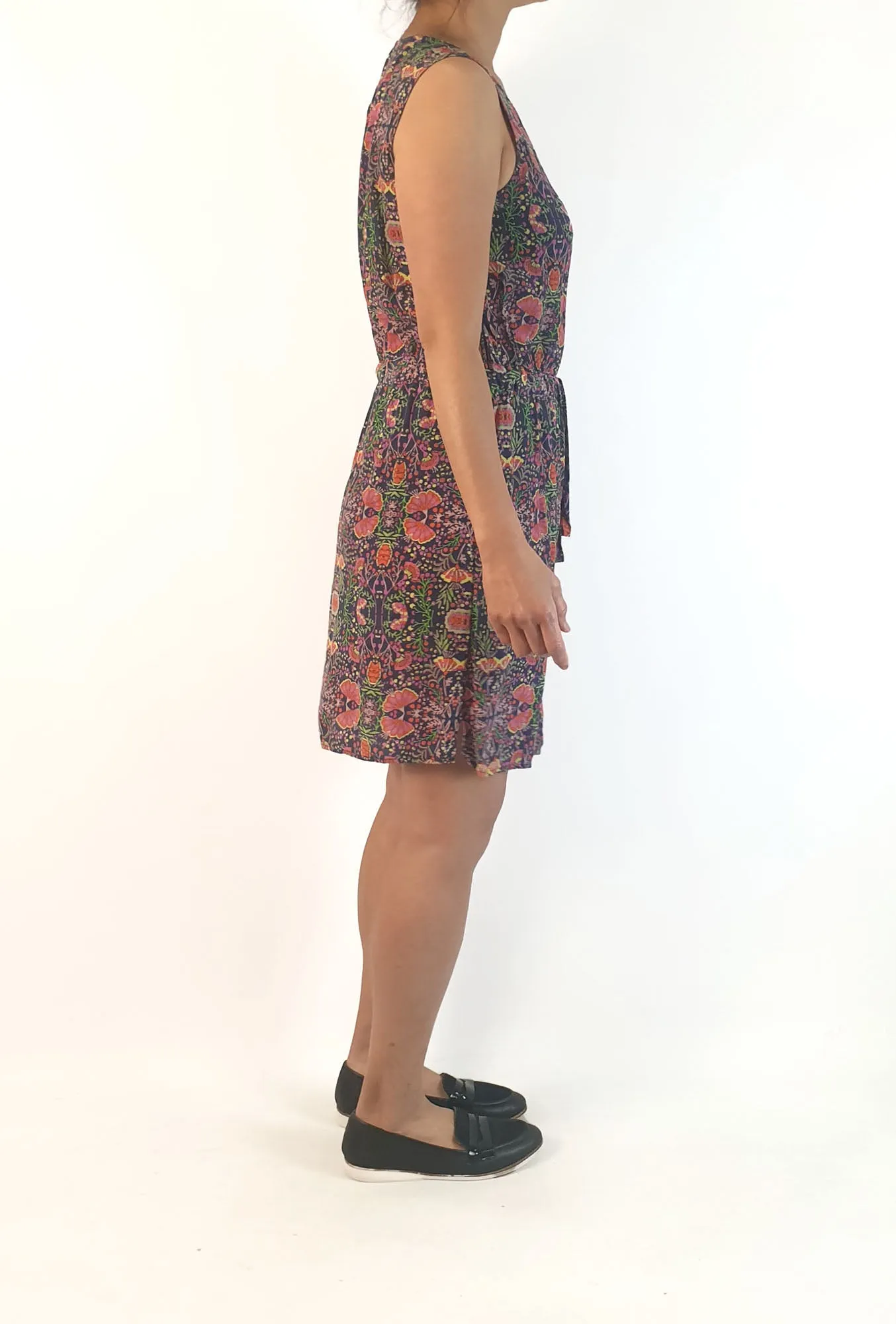 Floral silk dress size 10