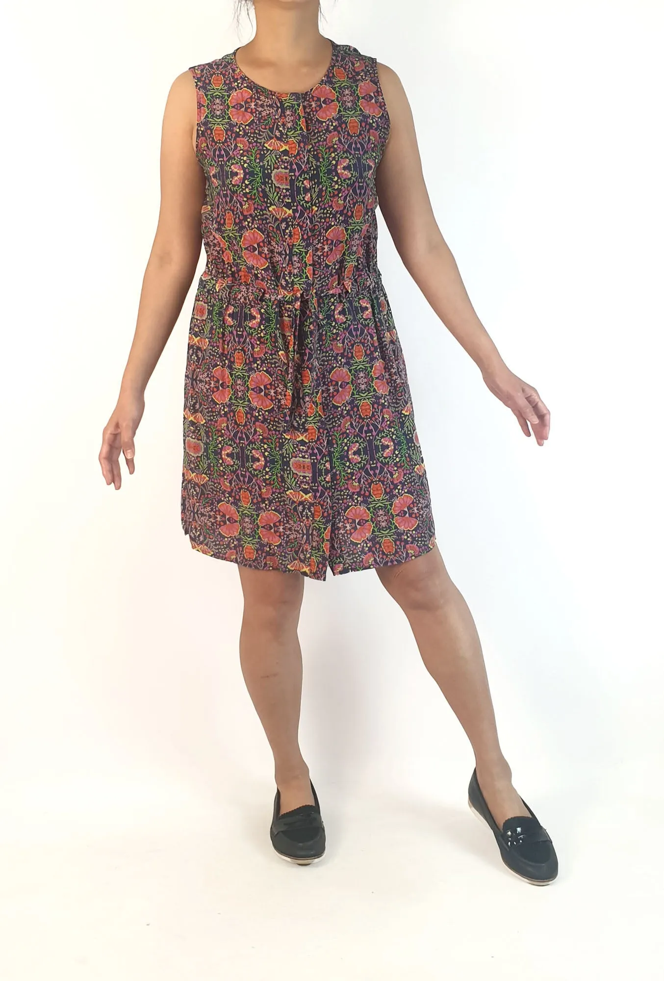 Floral silk dress size 10