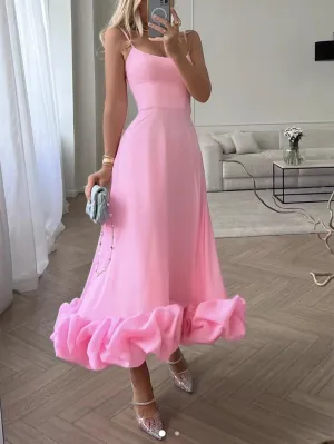 Flounce Bustier Midi Dress-unitmotor™